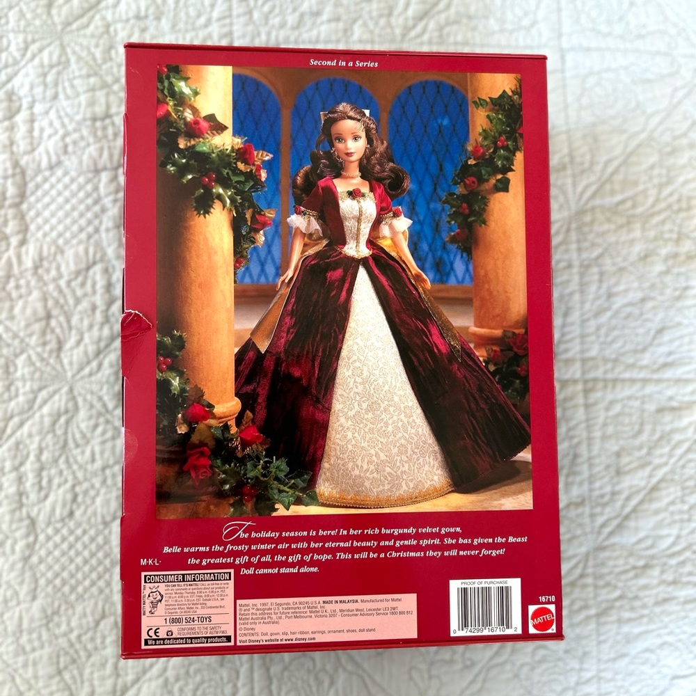DISNEYS Special Edition, Holiday Princess Belle second in the series Barbie - Picture 3 of 7